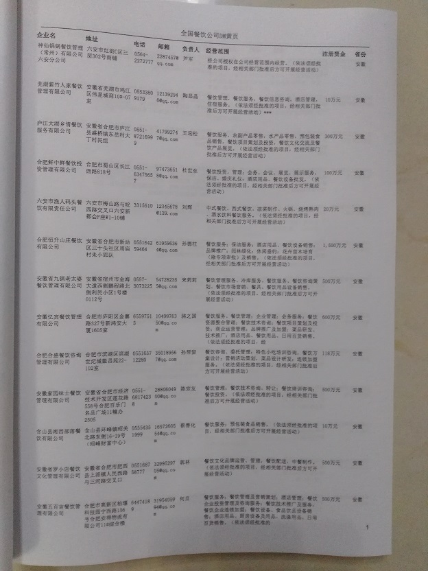 中國餐飲企業(yè)黃頁可開展精準營銷，電話營銷、郵件營銷、傳真營銷等等多管齊下，圓您銷售冠軍夢