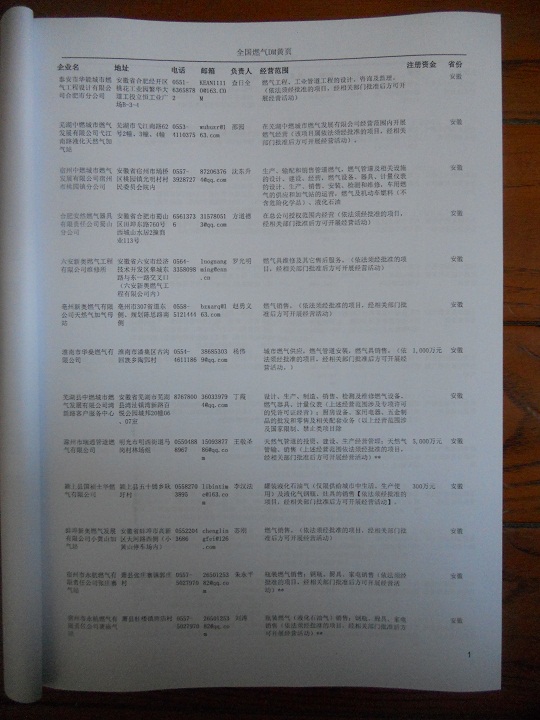 中國(guó)燃?xì)馄髽I(yè)黃頁(yè)可開(kāi)展精準(zhǔn)營(yíng)銷(xiāo)，電話營(yíng)銷(xiāo)、郵件營(yíng)銷(xiāo)、傳真營(yíng)銷(xiāo)等等多管齊下，圓您銷(xiāo)售冠軍夢(mèng)