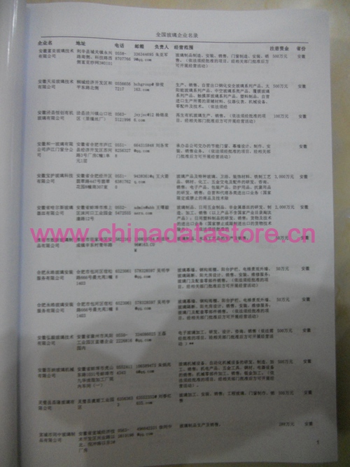 全國玻璃企業(yè)名單助您立刻獲得大量潛在客戶信息，大大減少銷售成本，是您的事業(yè)事半功倍